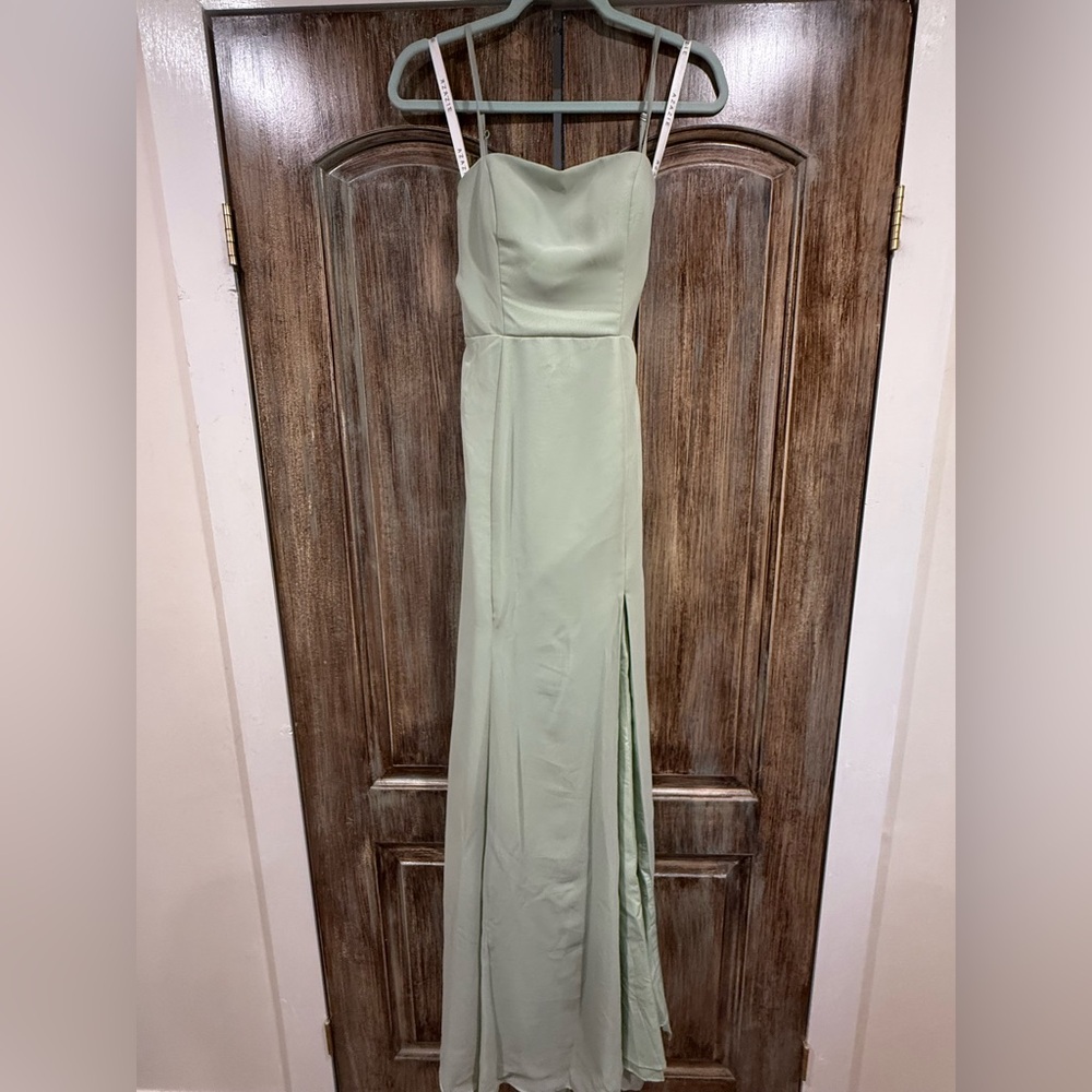Azazie NWT Dusty Sage Bridesmaid Dress